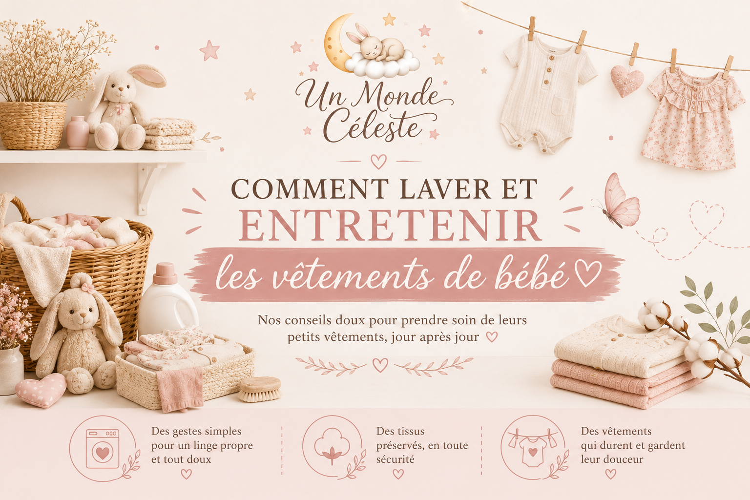 Comment laver et entretenir les vêtements de bébé ?