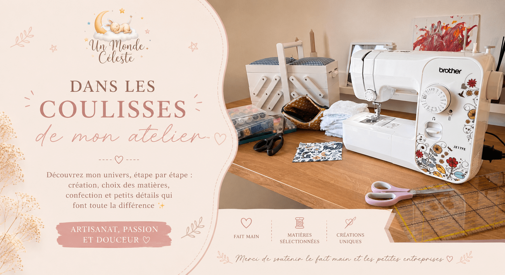 Dans les coulisses de mon atelier 🧵