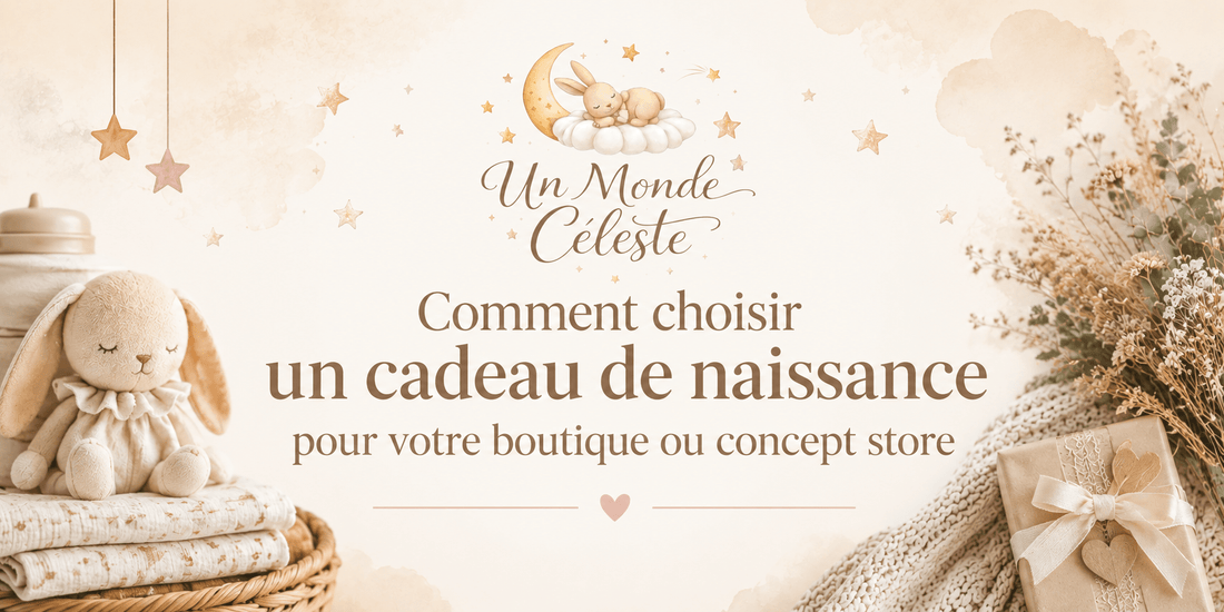 Comment choisir un cadeau de naissance pour votre boutique ou concept store - Un monde Céleste