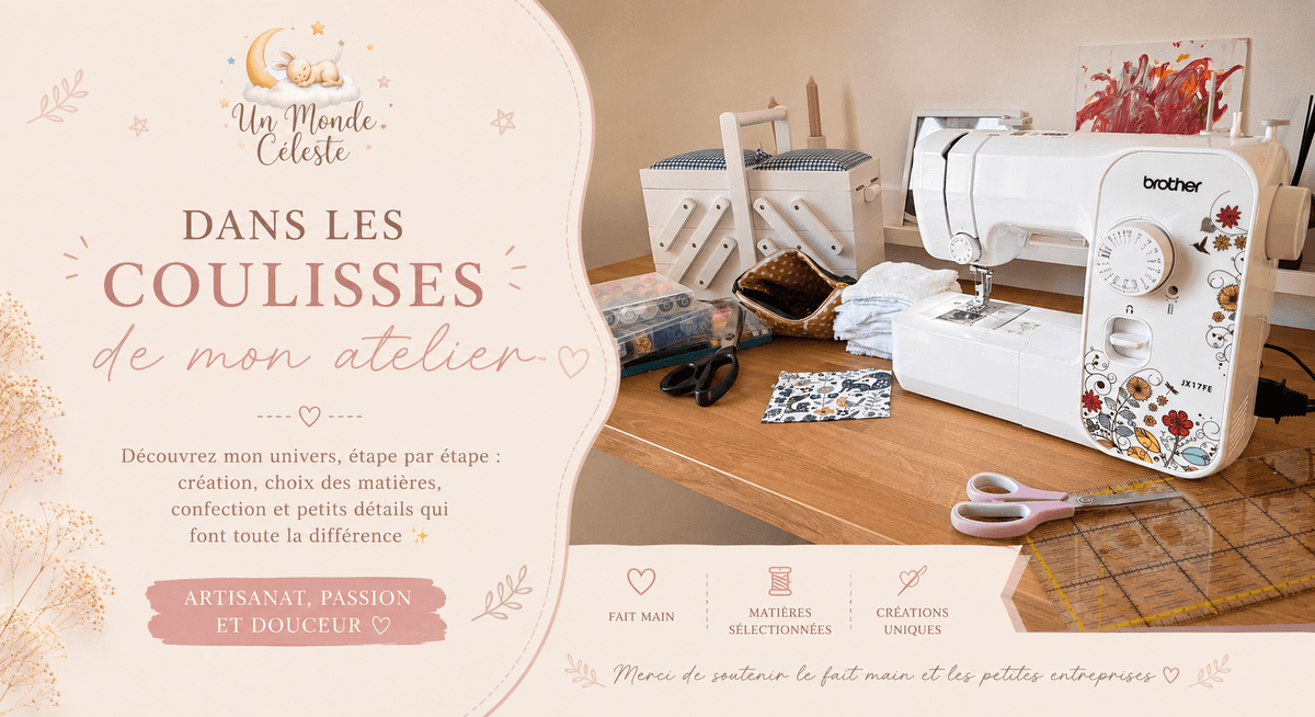 Dans les coulisses de mon atelier 🧵 - Un monde Céleste
