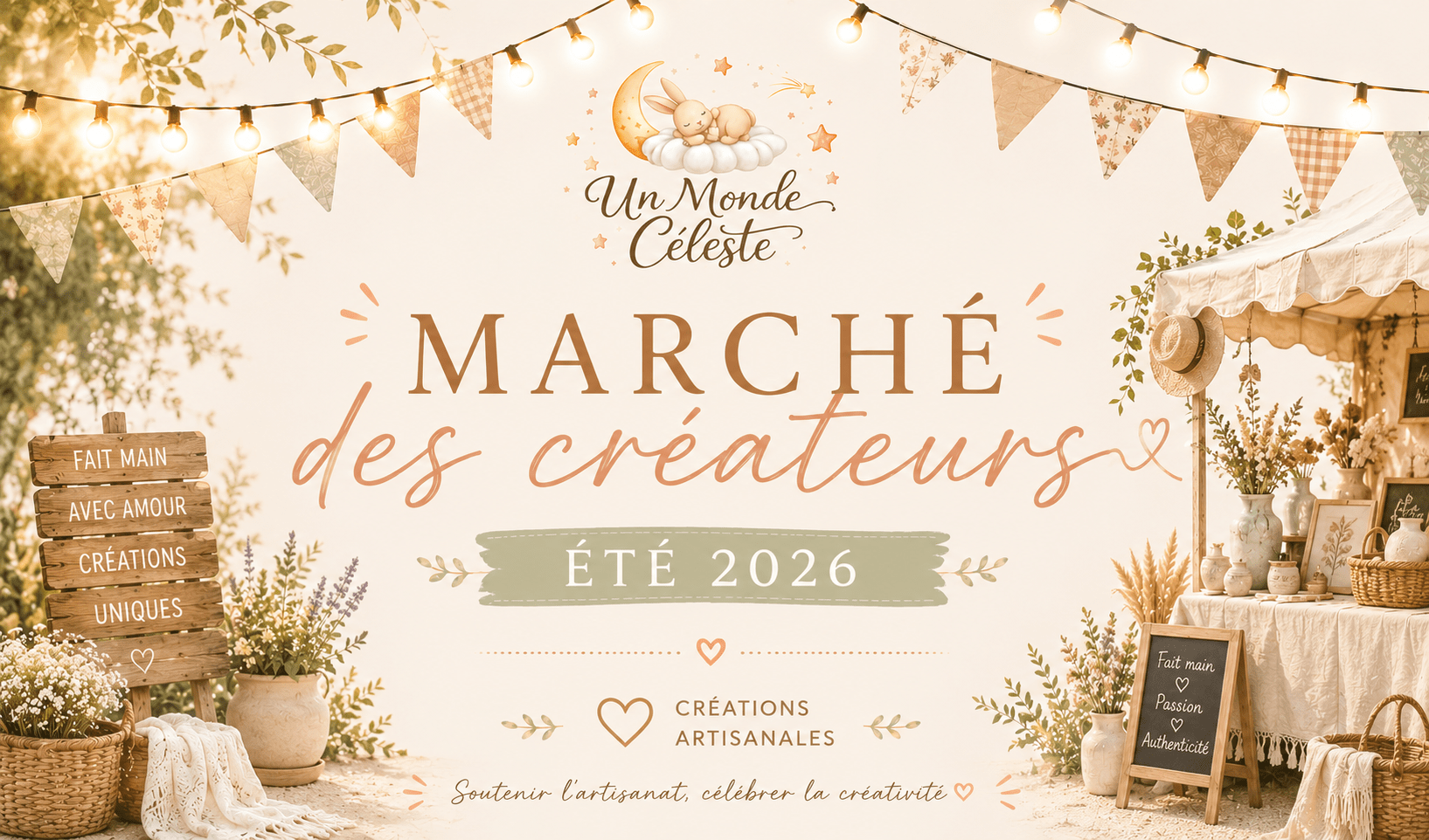 Retrouvez Un Monde Céleste sur les marchés de créateurs cet été ! 🧵