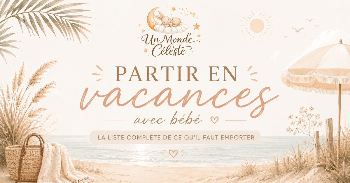 Partir en vacances avec bébé : la liste complète de ce qu'il faut emporter - Un monde Céleste
