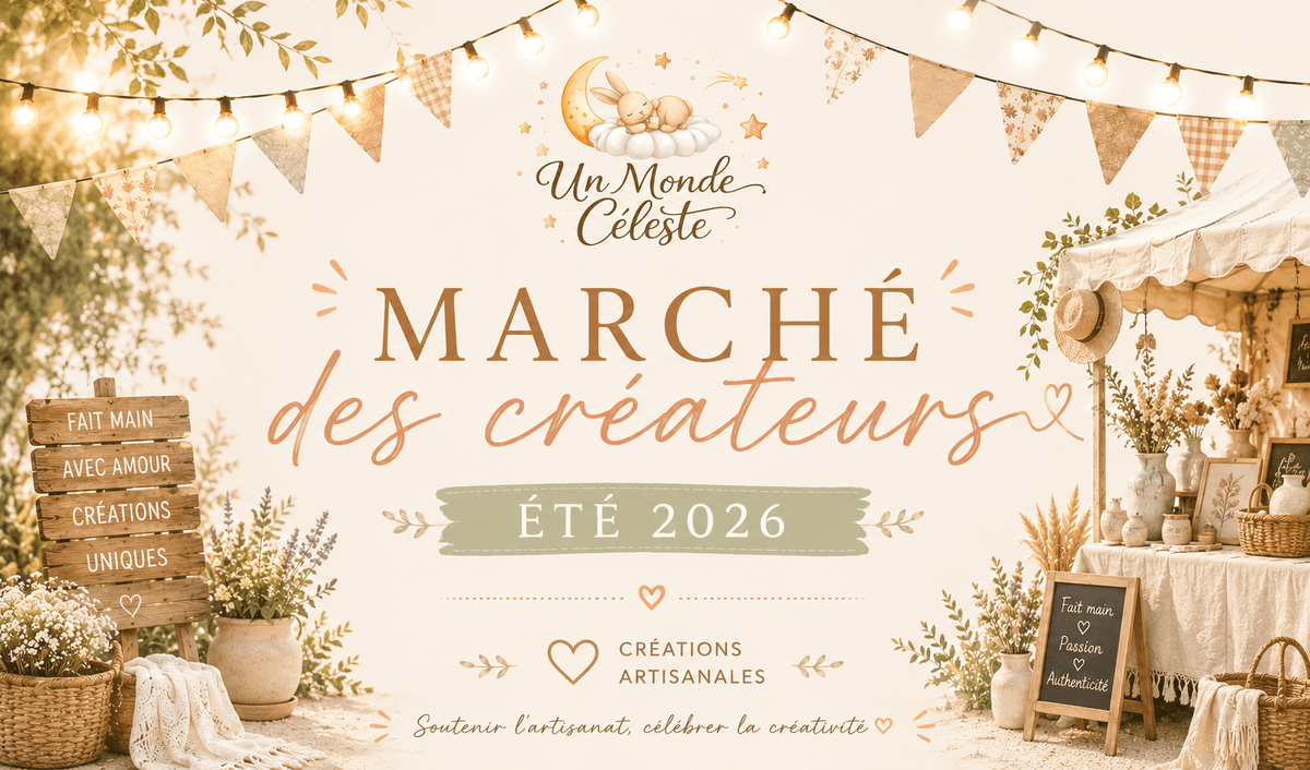Retrouvez Un Monde Céleste sur les marchés de créateurs cet été ! 🧵 - Un monde Céleste