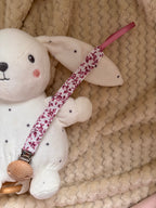 Attache-tétine bébé faite main - Collection Octobre Rose