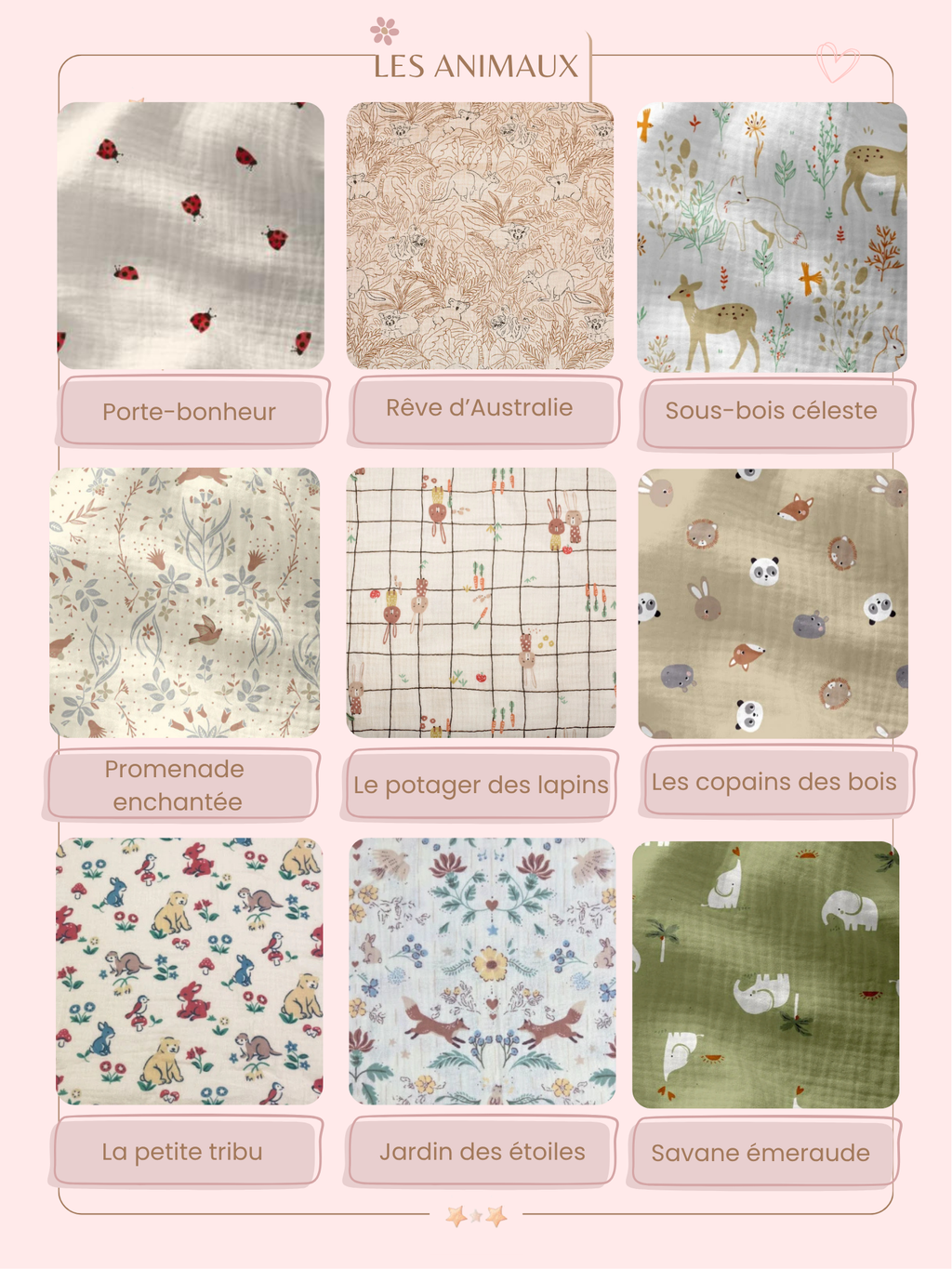 Lot de 3 bavoirs bandana en gaze de coton - A composer
