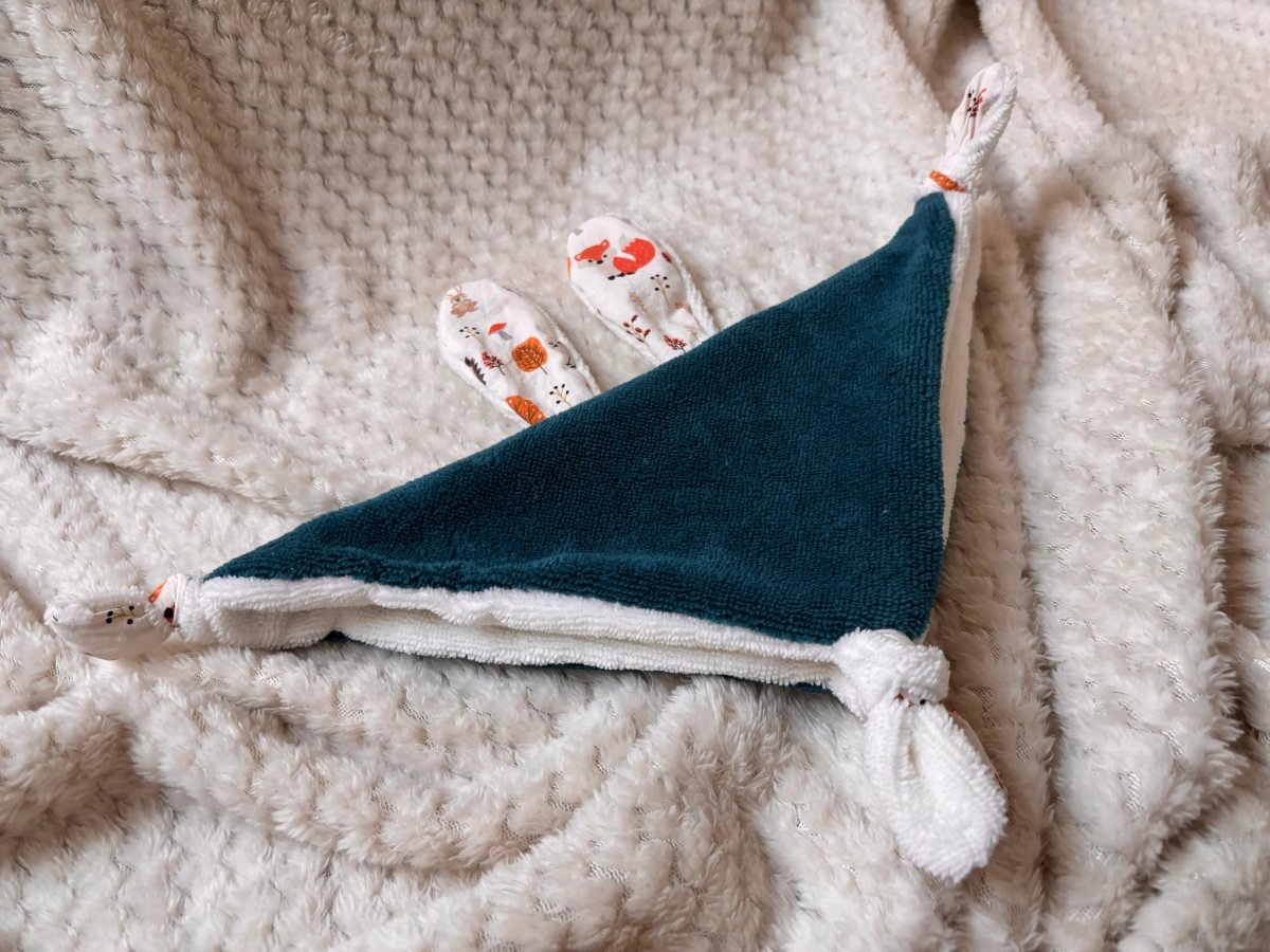 Doudou objet transitionnel bébé fait main tissu certifié