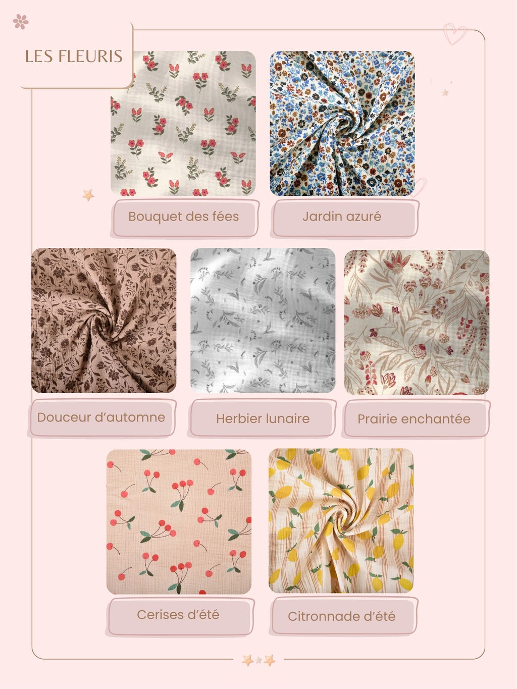 Lange bébé en gaze de coton à motifs - Différents coloris & différentes tailles