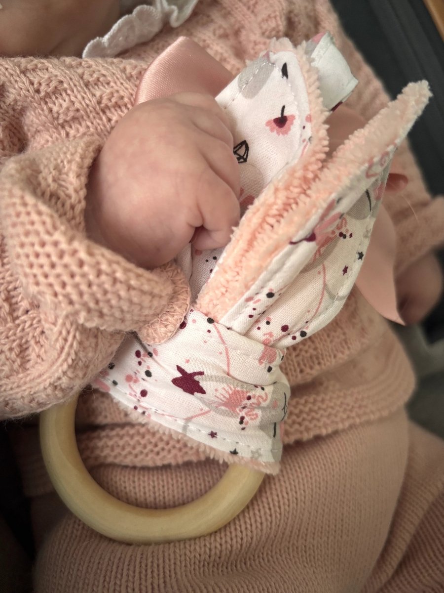 Anneau de dentition artisanal bébé, naturel et sécurisé