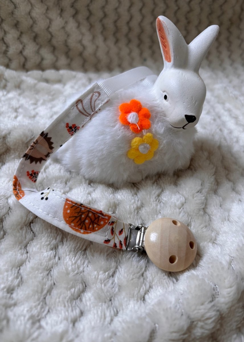 Attache-tétine bébé coton doux certifié Oeko-Tex artisanal