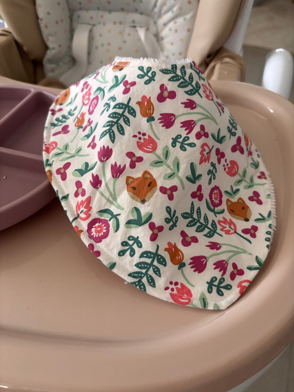 Bavoir bandana - Jardin des renardeaux