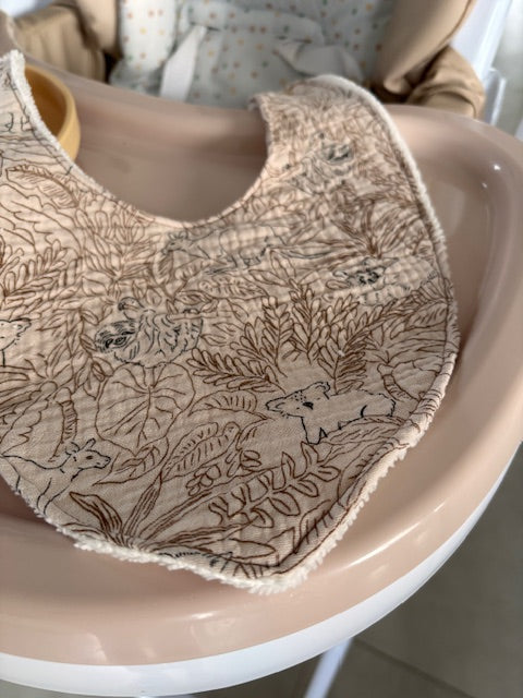 Bavoir bandana en gaze de coton - Rêves d'Australie