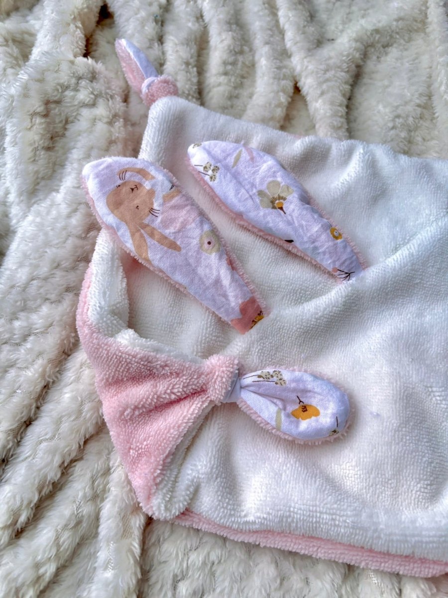Doudou bébé fait main collection Douceur printanière