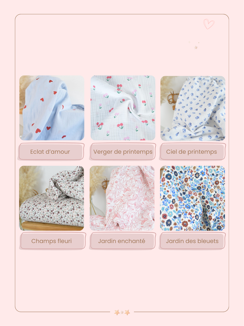 Lange bébé en gaze de coton à motifs - Différents coloris