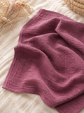 Lange bébé en gaze de coton brodé unis  - Différents coloris & différentes tailles