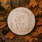 🌙 Plaque prénom personnalisée – Création sur mesure en pyrogravure -