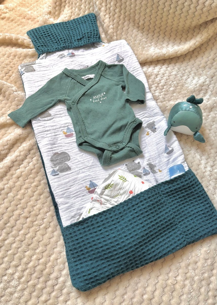 Tapis à langer nomade fait main - Collection Horizon Céleste