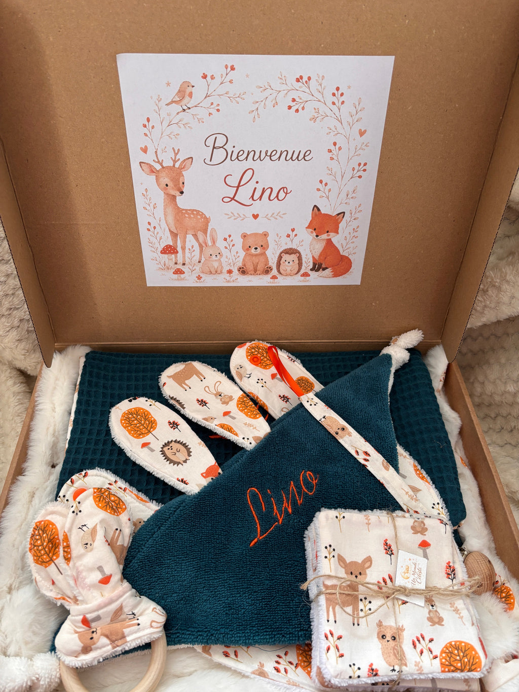 Trousseau de naissance complet - 7 produits + 1 broderie offerte