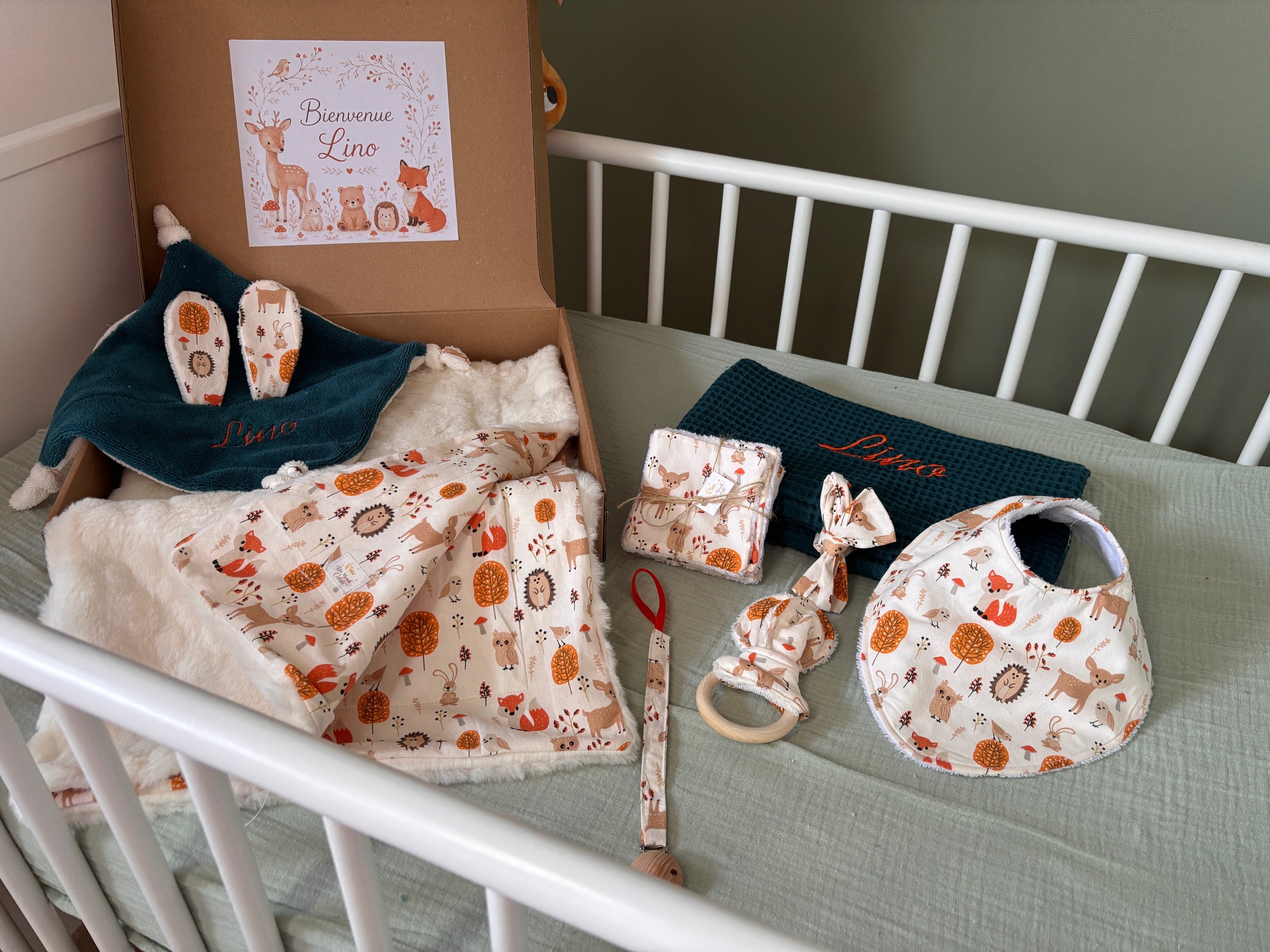 Trousseau de naissance complet - 7 produits + 1 broderie offerte